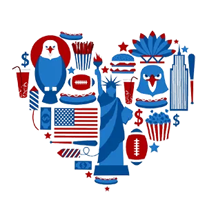 coeur états unis - symbole - voyage